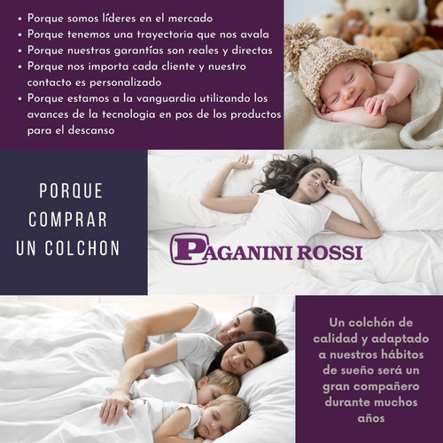 Colchón De Resortes Lfk 2 Plazas Nature - Paganini Rossi