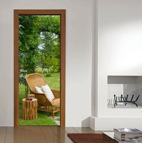 Vinilo Para Puerta Silla Mueble Jardin M2