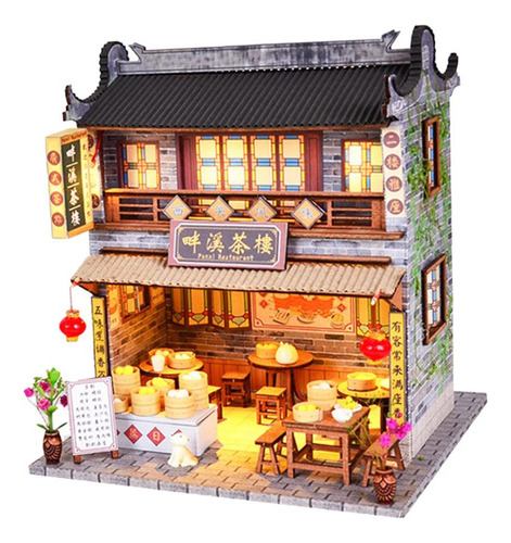 1:24 Té China Hecha De Con Muebles Y Juguetes Con