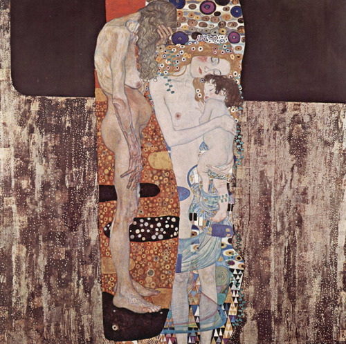 Vinilo Decorativo 60x60cm Klimt Edades De La Mujer Pintura