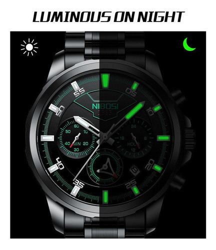Reloj Cronógrafo De Silicona Nibosi 2536