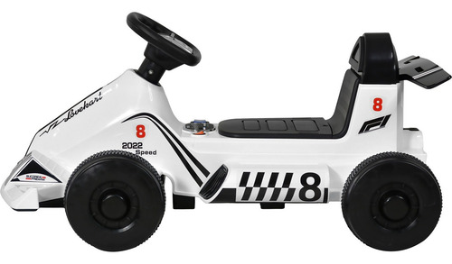 Go Kart Eléctrico 12v F1 Niño Música Mp3 Usb Luz Color Blanco