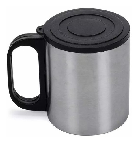 15 Unidades Caneca De Inox Com Tampa De Plástico, 200 Ml