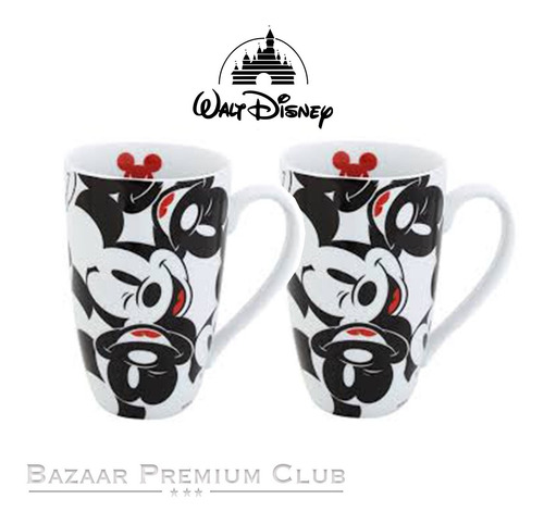 Imagen 1 de 4 de 2x1 Juego De 2 Tazas De Walt Disney Mickey & Minnie Mouse