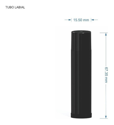 Tubo Envase Balsamo Labial Vacio. 750 Pzs Negro