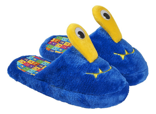 Pantufla Para Niño Modelo Monstruo Ojos Peluche Moda Felpa