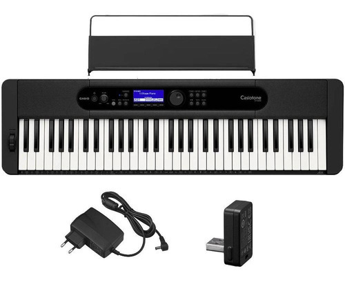 Teclado Casiotone Ct-s400 Casio 61 Teclas Preto C/ Bluetooth