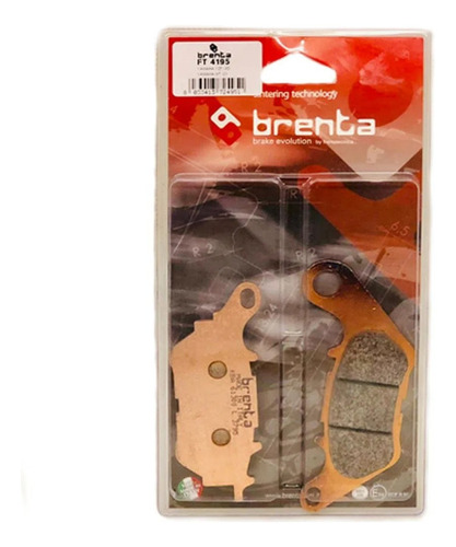 Pastilha De Freio Traseira Brenta 4195 Mt03 / R3 16-diant