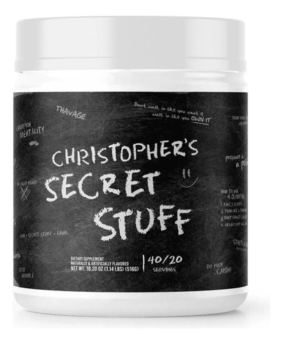 Raw Cbum Pre-entreno Christophers Secret Stuff 516g Sabor White Cherry