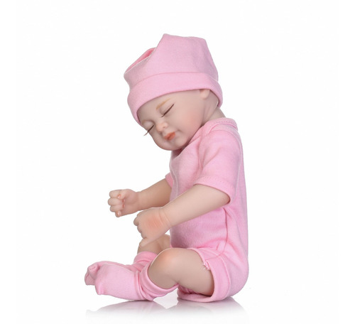 Imagen 5 de 8 de Reborn Baby Doll Niña Bebé Baño Juguete Completo Silicona Cu