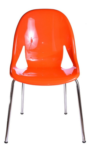 Imagen 2 de 10 de Silla Caño Cromado Comedor Cocina Apilable Moderna Living X4