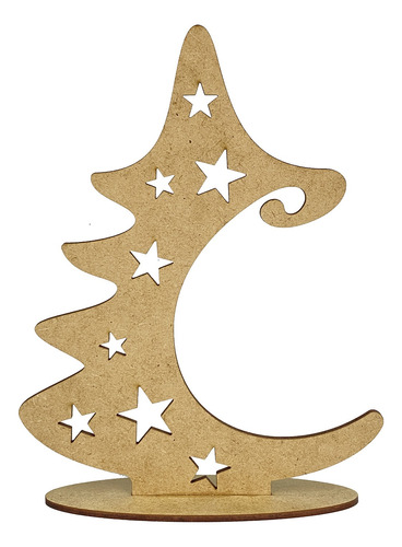 Enfeite Arvore Natal Decorativa Mesa Mdf 3mm Cru - 50 Unid