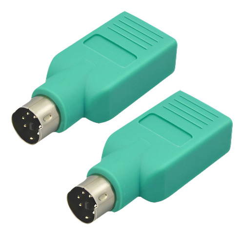 2xusb Ps/2 Macho A Usb Hembra Convertidor Adaptador Adaptado