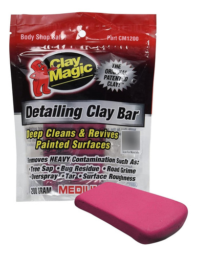Clay Bar Magic Auto Magic Detailing 200 Gramos Color Rojo Grado Medio