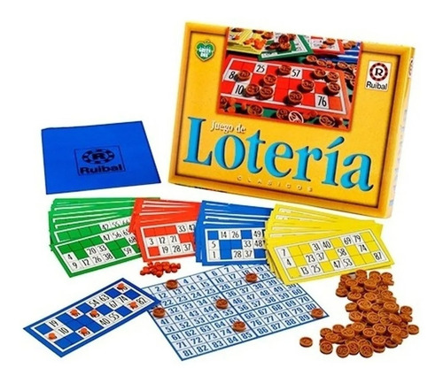 Imagen 2 de 4 de Loteria Juego De Mesa Clasico Green Box Familiar Ruibal Full