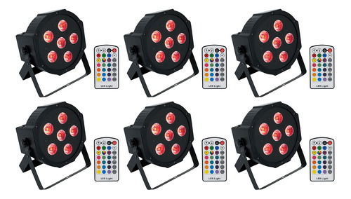 6 Rockville Bateria Par 6rf Recargable Rgbwa+uv Wireless Dmx