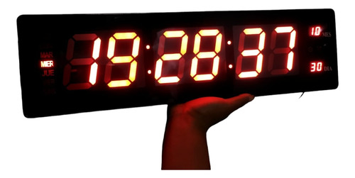 Reloj De Pared Digital Led Grande Cronometro Control Remoto