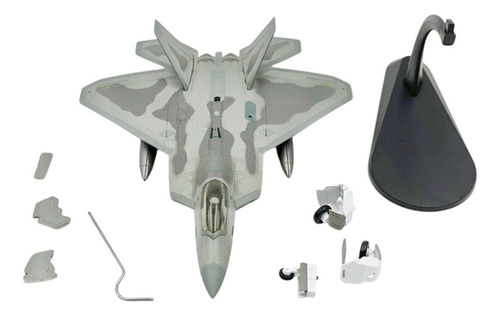 1: 100 F22 Fighter Aircraft Modelo Con Pantall Stand
