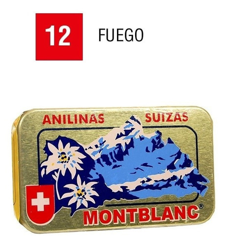 Anilinas Montblanc Cajita Dorada 25g C/u Color FUEGO