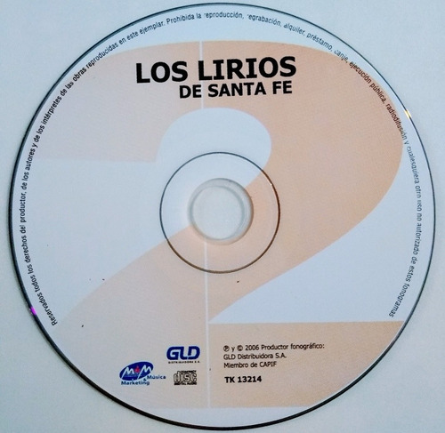 Los Lirios De Santa Fé Cd Nuevo 22 Temas Dos Álbumes En 1 Cd