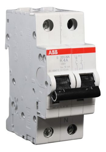 2cds251103r0337 Disyuntor Miniatura S201-k4na Abb 1p 4a