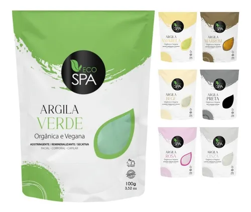 Argila Verde, Preta, Branca, Rosa, Amarela, Cinza E Outras. Tipo De Pele Argila Cinza 100g