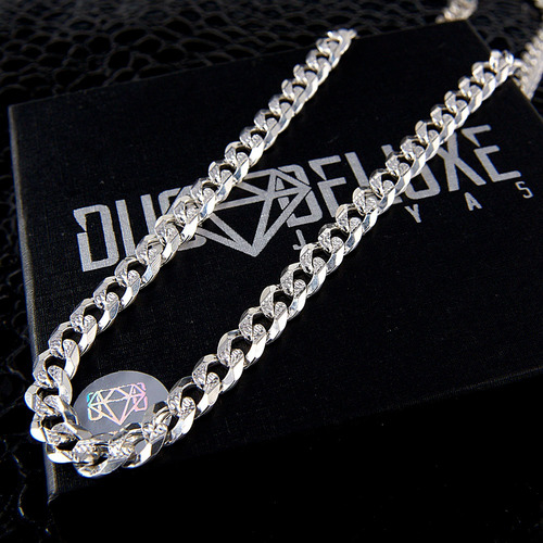 Cadena Hombre Barbada D 8mm-50cmplataley.925 Duodeluxejoyas®