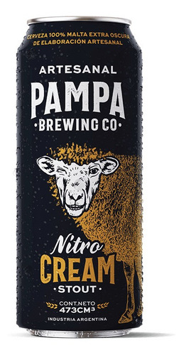 Cerveza Artesanal Pampa Cream Stout 437cc X 1 Lata