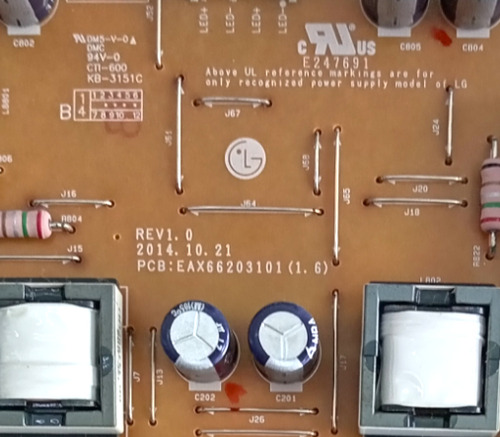 Fuente De Poder Eax66203101(1.6)LG 49lf5500 (Usado)