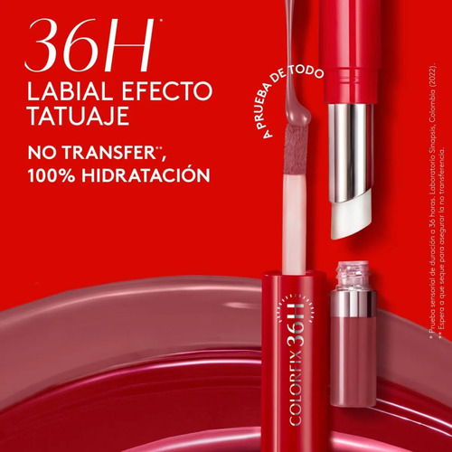 Ésika - Labial Colorfix 36 Hr Duo Tattoo De Larga Duración Nude Armonia