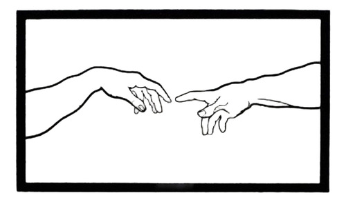 Cuadro De La Creación De Adán En Mdf Manos Clásicas Arte