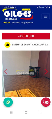 Departamento De Dos Amplios Ambientes Contrafrente