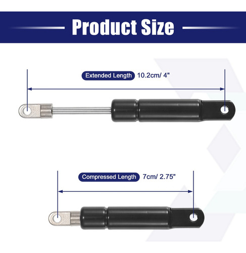 2 Amortiguador Para Universal 4inch 10ibs/45n Black
