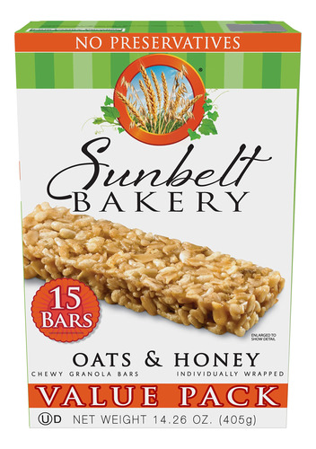 Sunbelt Bakery Barras De Granola Masticables De Avena Y Miel