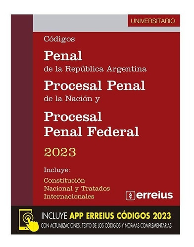 Imagen 1 de 1 de Código Penal + Procesal Penal De La Nación Y Federal - Univ
