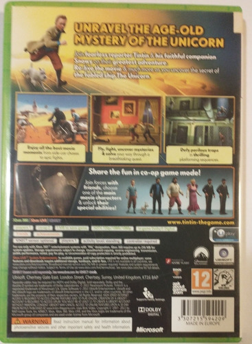 The Adventures Of Tintin - The Secret Of The Unicorn Xbox360 (Usado)
