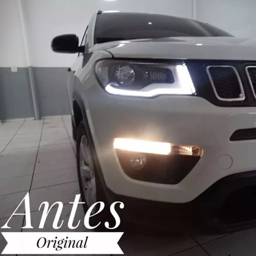  Lampada Leds Milha E Luz Diurna Jeep Compass  + 2  Brindes