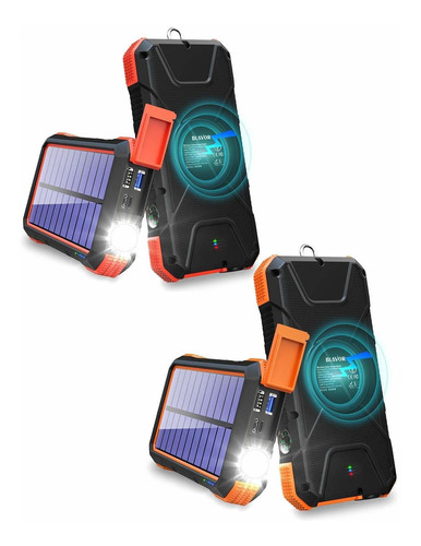 H Cargador Telefono Solar Rapido 18w Banco Bateria Externo 4