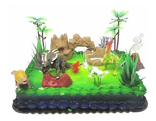 Conjunto De 12 Piezas De Pastel De Cumpleaños De Dinosaurios