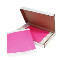 Comprar Pulseras Brazaletes De Papel Tyvek 25 X 1.9 Cms 100 Piezas Color Rosa Neón