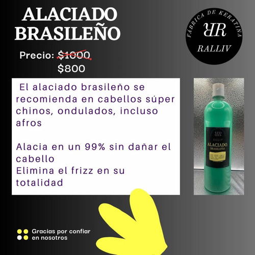 Alaciado Brasileño (lavado Inmediato)
