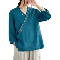 Comprar Camisas Femininas Bordadas Chinesas E Roupas De Chá