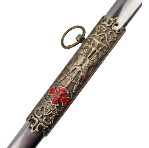 Espada Medieval Cerimonial Cruz De Malta Com Bainha