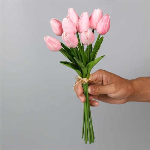 Vv 10 Tulipanes Artificiales Con Flores Artificiales For