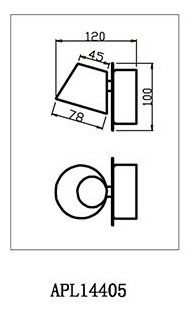 Imagen 2 de 3 de Aplique Led Cabecera Zeta Blanco Con Interruptor / Nexo