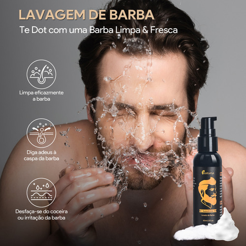 Kit de cuidados com a barba Kaisasa® para homens, ferramentas de higiene, 13 unidades