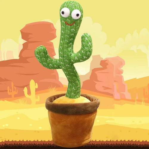 Imagen 7 de 10 de Cactus Peluche Bailarin Canta Graba Educativo Recargable