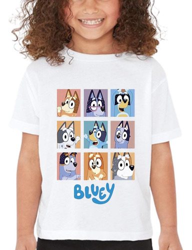 Playera Bluey Para Niños Talla Sublimada Suave Y Liviana