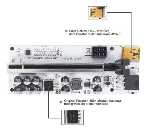 Tarjeta Gráfica De Alta Velocidad Ver012 Pcie Riser Usb3.0 P