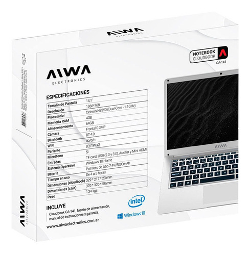Imagen 7 de 8 de Cloudbook Aiwa 14,1 Intel Celeron 4gb 64gb Ca-141